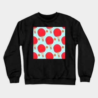 Hand drawn watercolor ping pong racket and ball Crewneck Sweatshirt